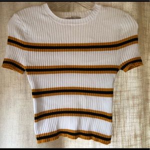 Striped crop sweater